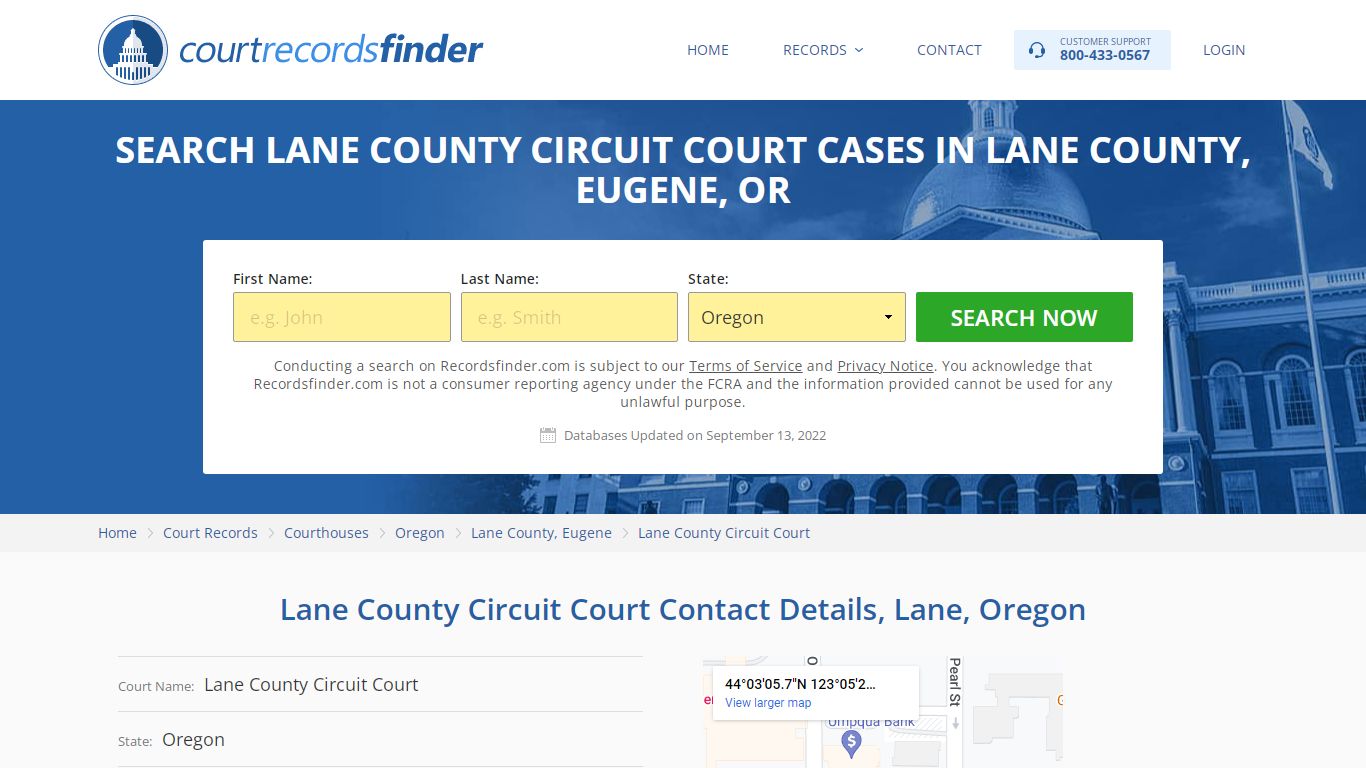 Lane County Circuit Court Case Search - RecordsFinder